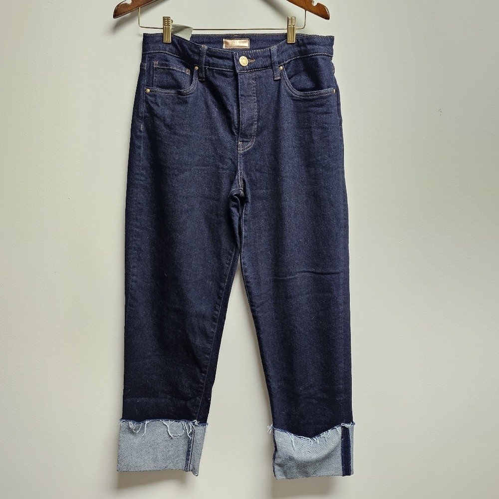 KUT FAY HIGH RISE FAB AB STRAIGHT LEG-ROLL UP RAW HEM - Picture 6 of 9